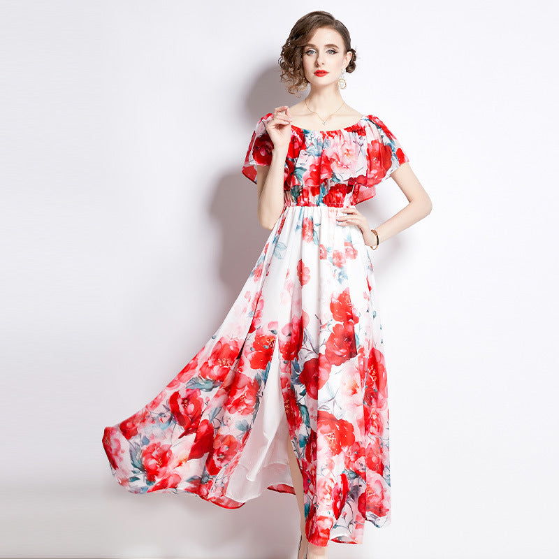 Split Chiffon Dress - Ztroc