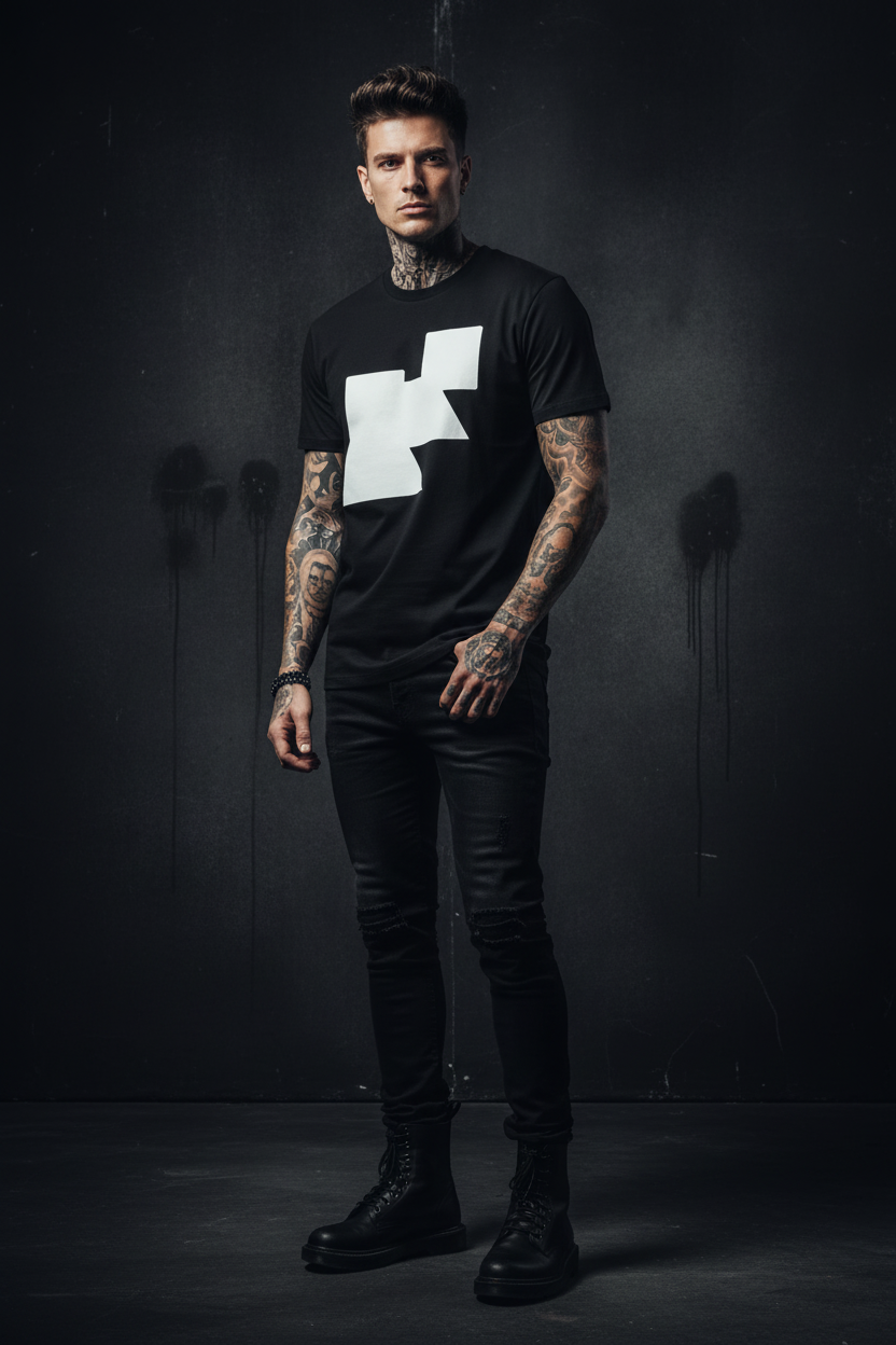 Ztroc Cotton T-Shirt - Sleeve Ribbed