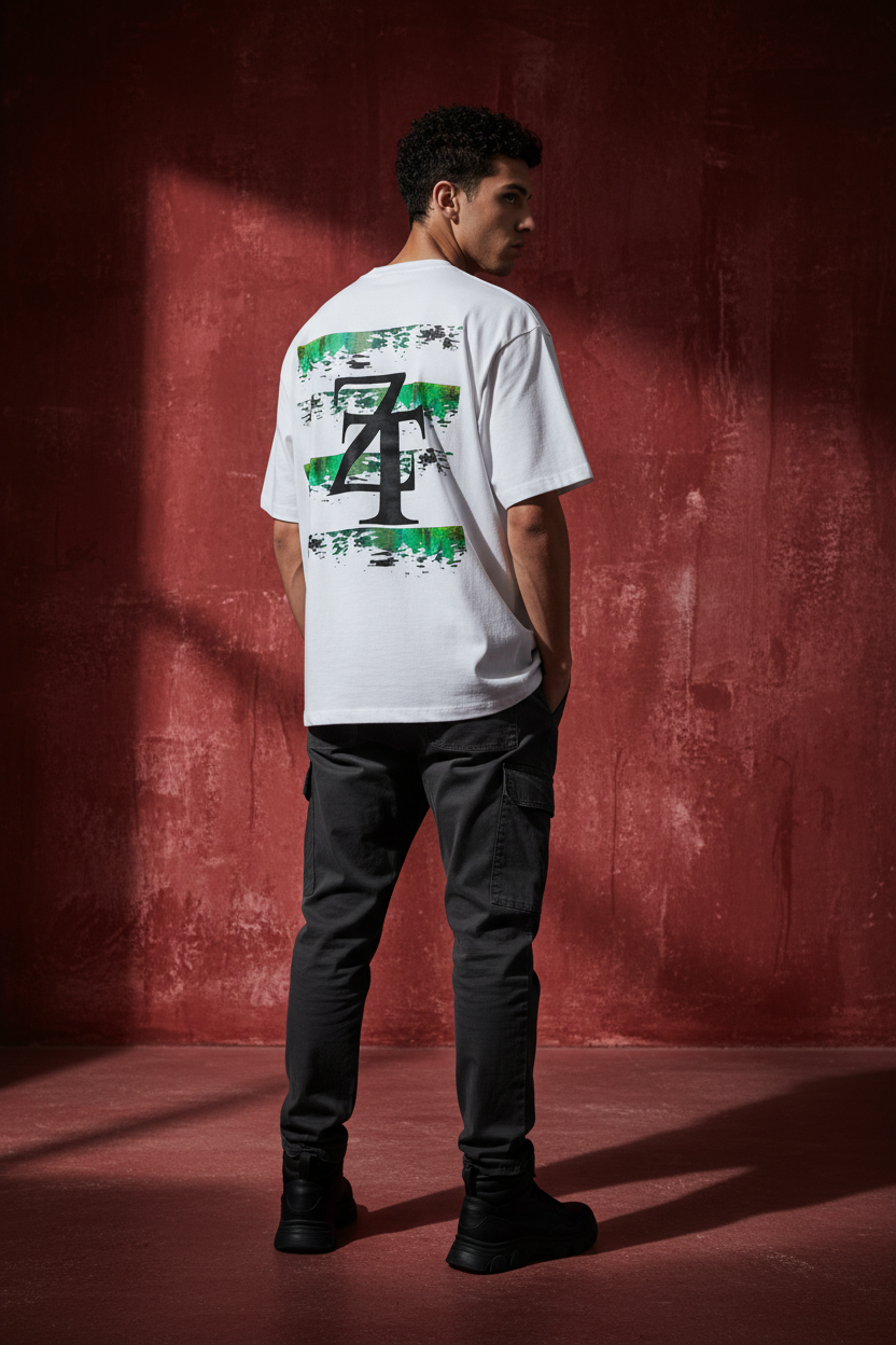 Ztroc Oversized Drop Shoulder T-Shirt White | Premium Cotton - Ztroc
