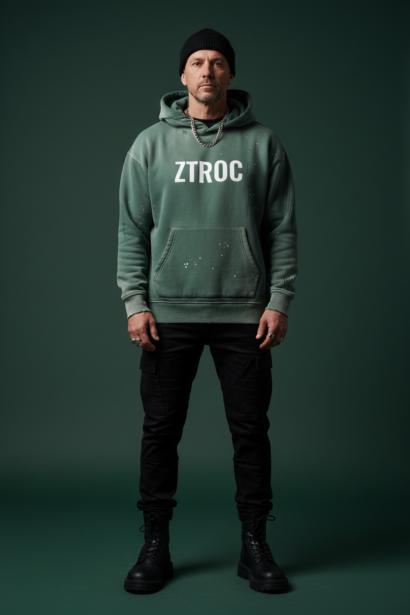 Ztroc Fleece Hoodie - Reflective Design Piping