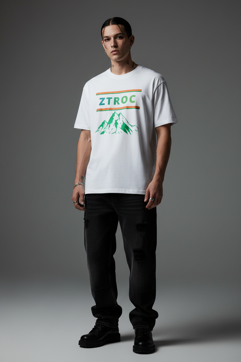 Ztroc Signature T-Shirt - Cotton Jersey Crew Neck