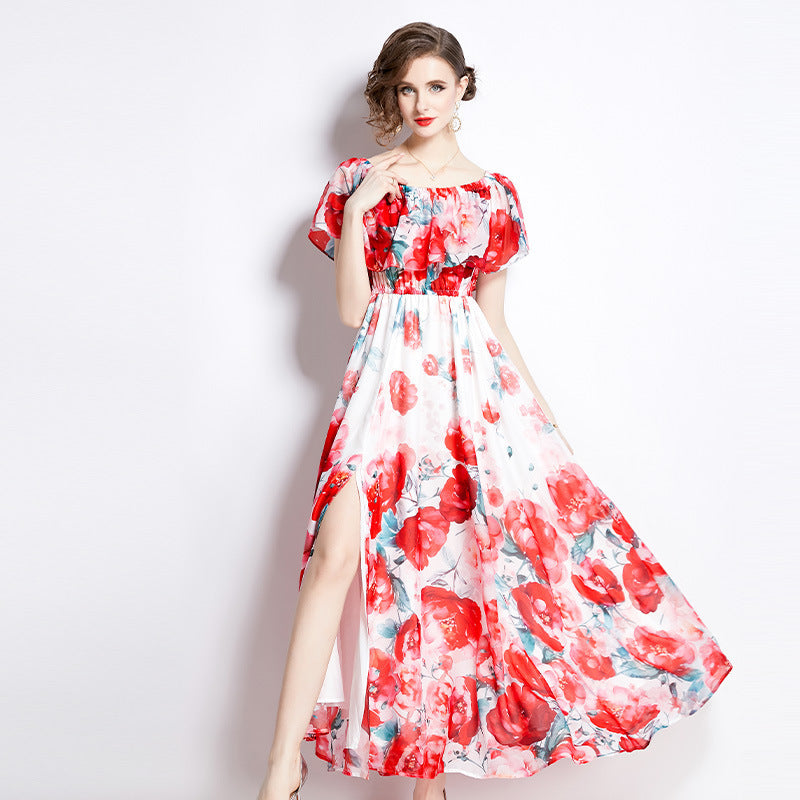 Split Chiffon Dress - Ztroc