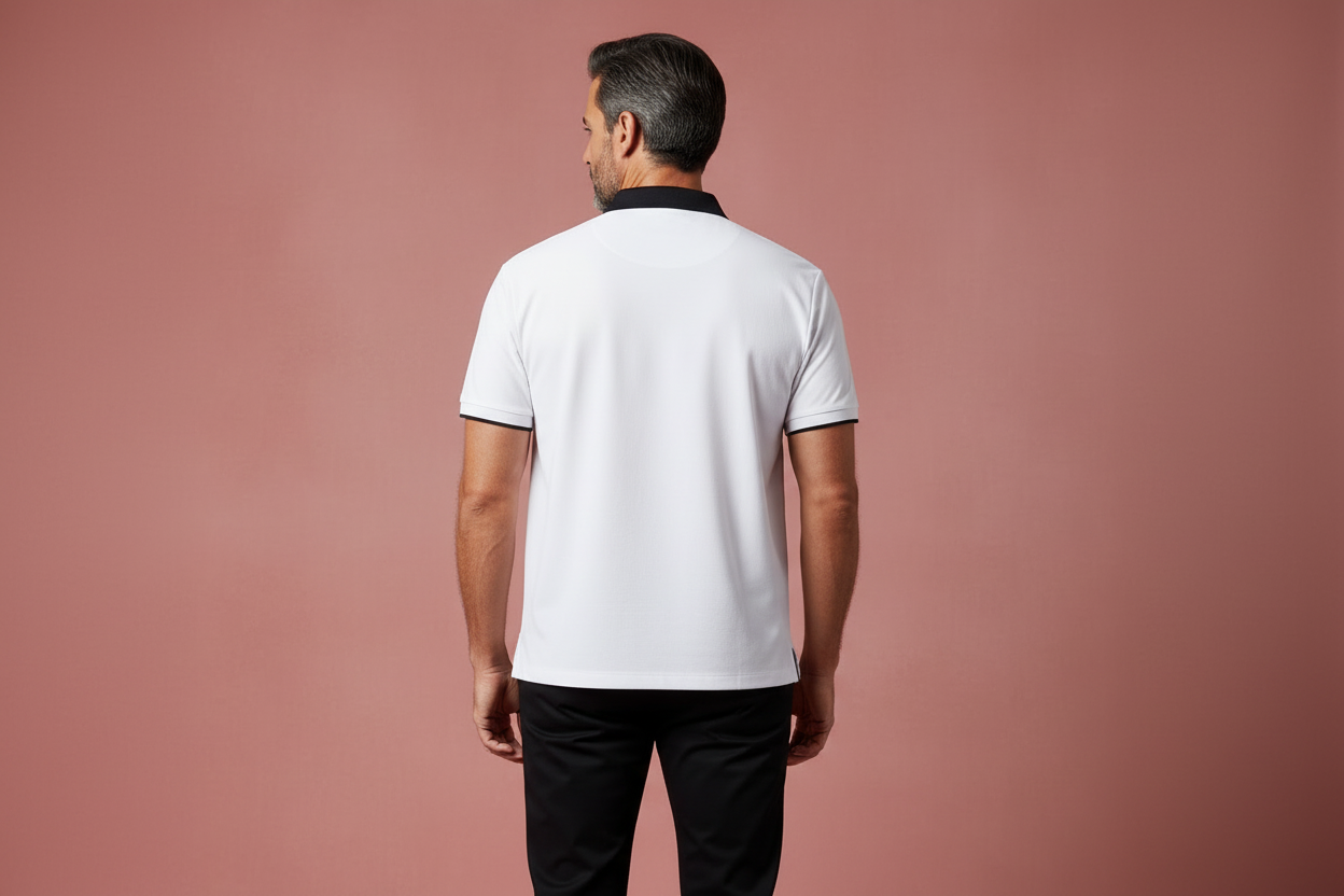 Ztroc Collar Raglan Polo Shirt White | Premium Cotton Blend - Ztroc
