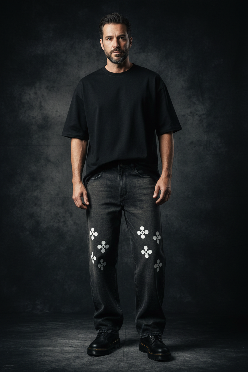 Ztroc Denim Jeans - Icons Collection Mottled Effect
