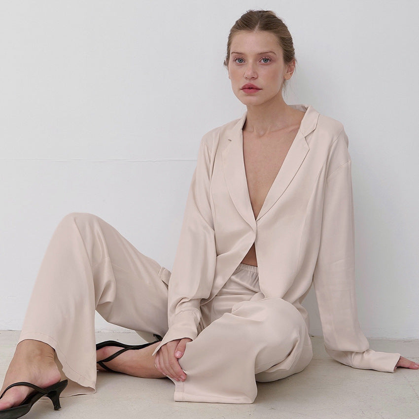 Satin Loose Cardigan Outerwear
