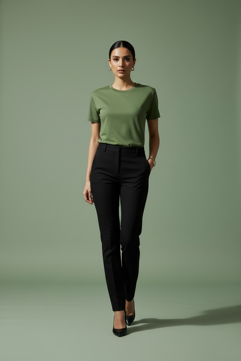 Ztroc Boxy T-Shirt – Women's Oversized Grass Green Tee - Ztroc
