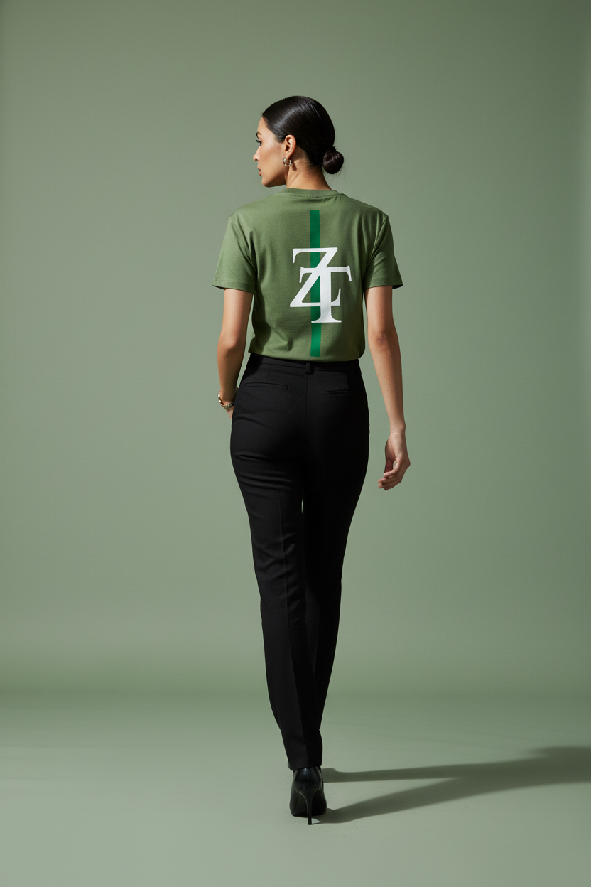 Ztroc Boxy T-Shirt – Women's Oversized Grass Green Tee