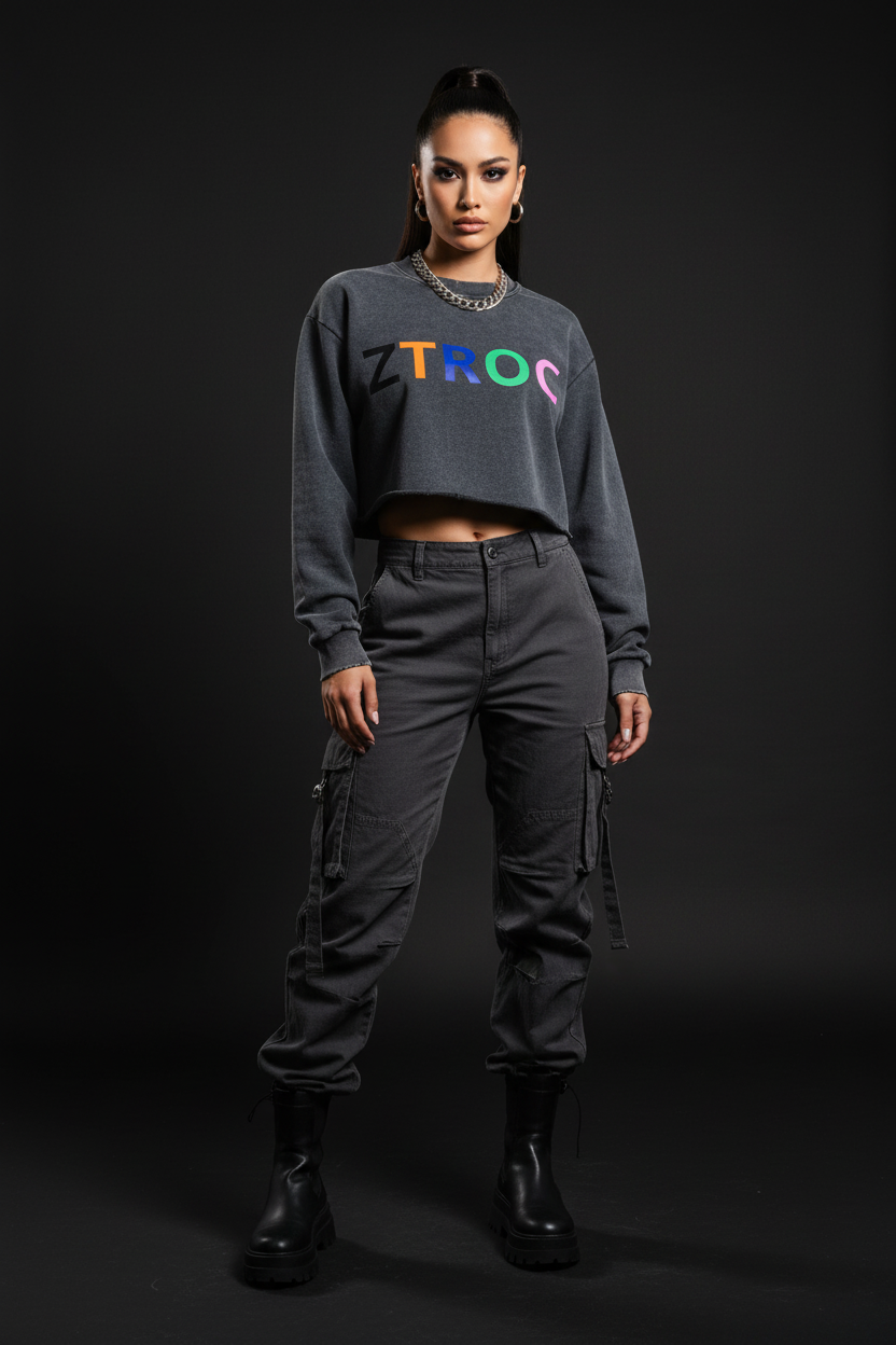 Ztroc Cropped Sweatshirt - Ztroc