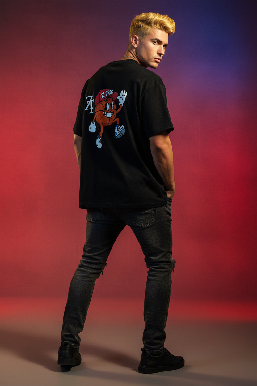 Ztroc Essential Black T-Shirt | Premium Cotton Tee Men - Ztroc