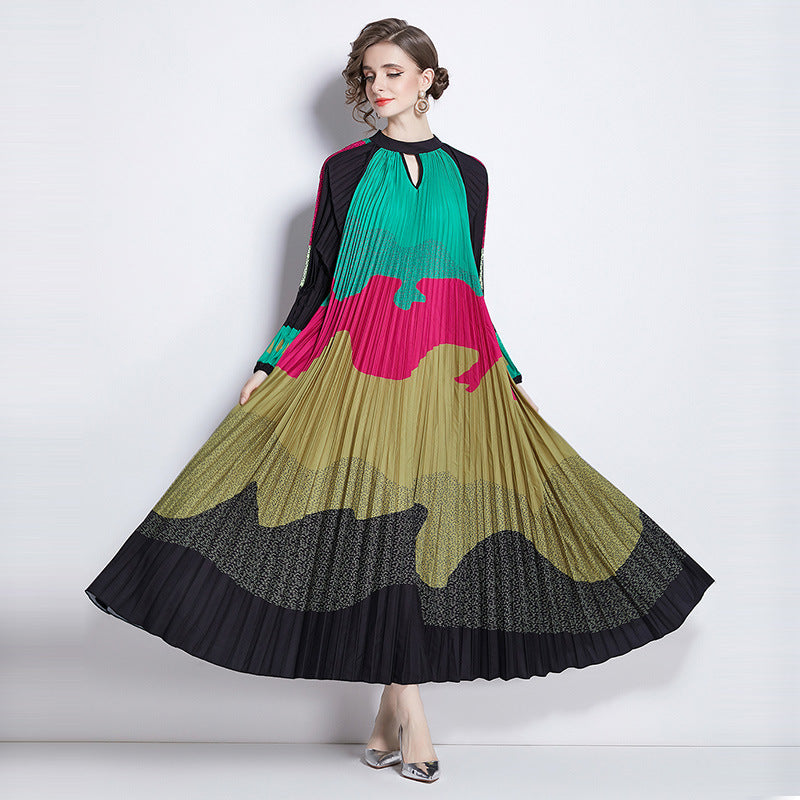 Pleated Tassel Belt Dress Women - Ztroc