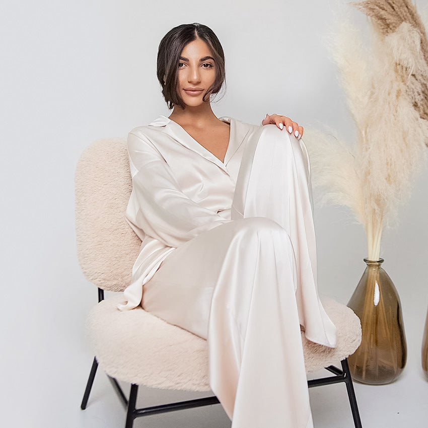 Loungewear Satin Satin Top Trousers - Ztroc