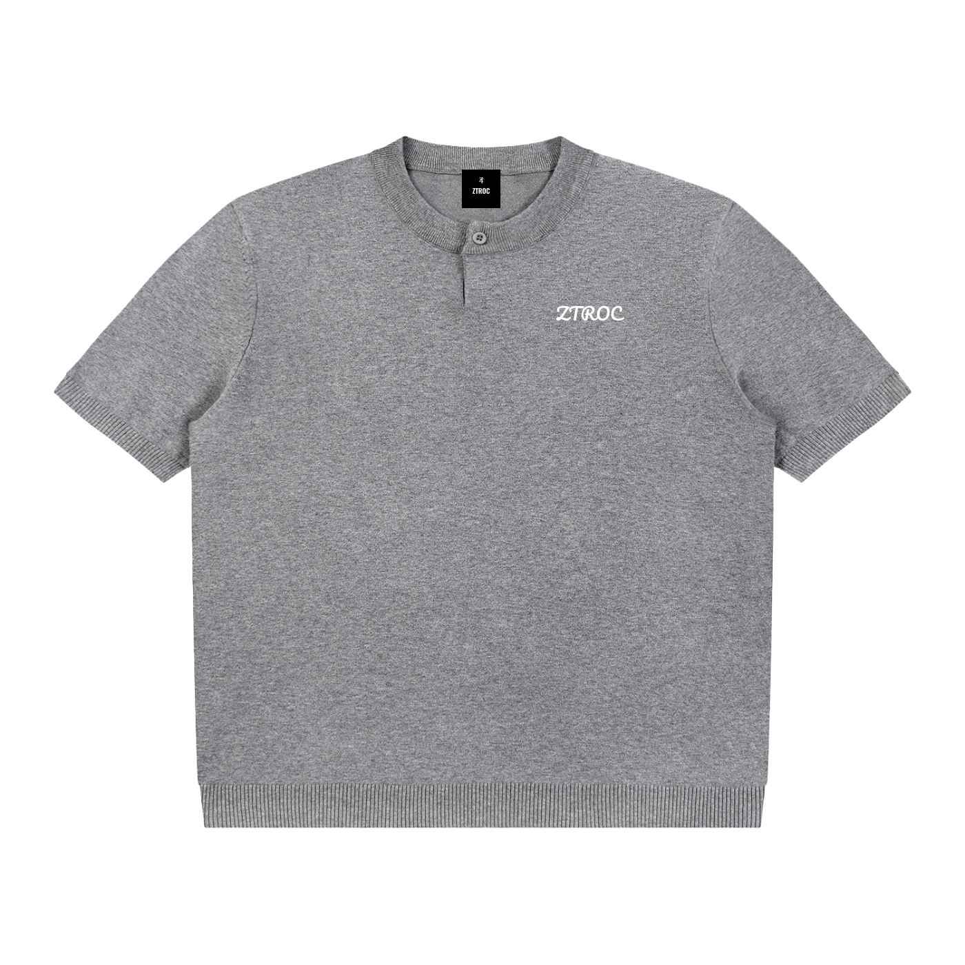 Ztroc Henley T-Shirt - Premium Cotton One-Button Henley - Ztroc