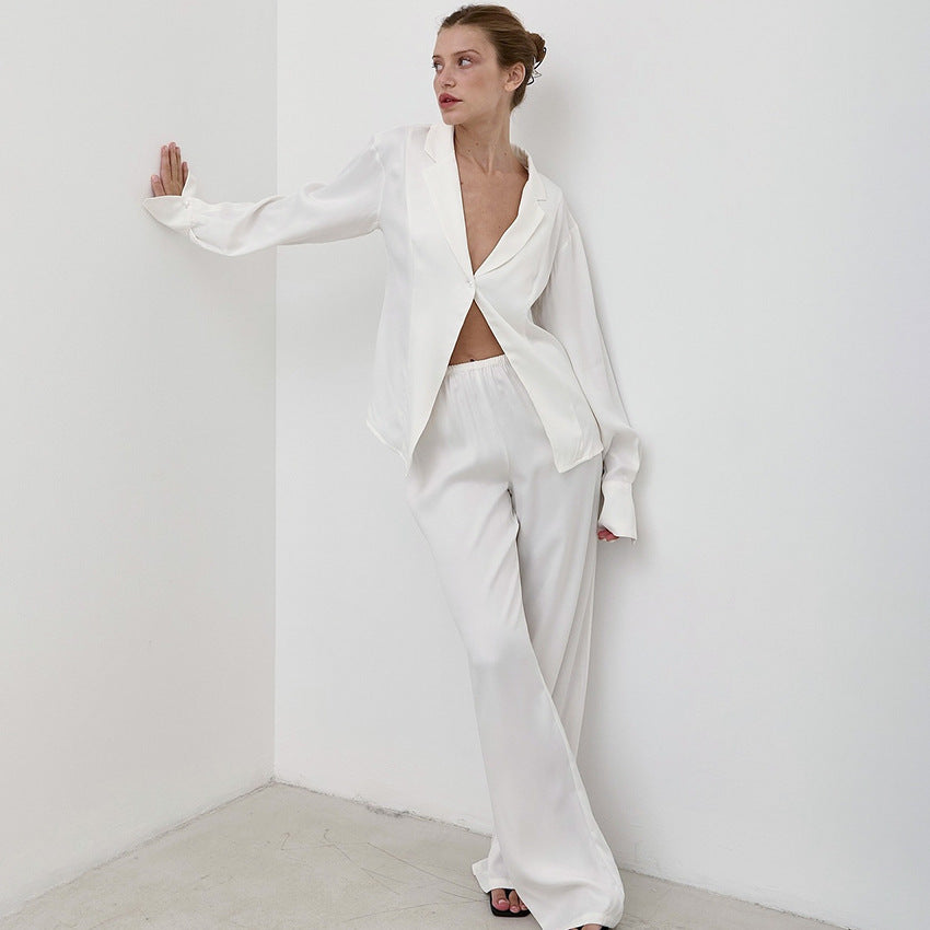 Satin Loose Cardigan Outerwear - Ztroc