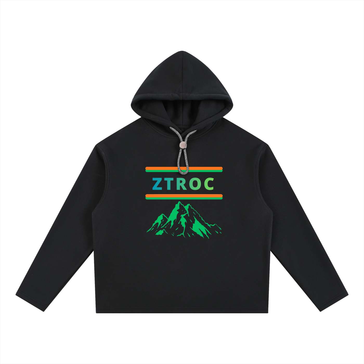 Ztroc Icon Hoodie - Black Cotton Fleece Oversized