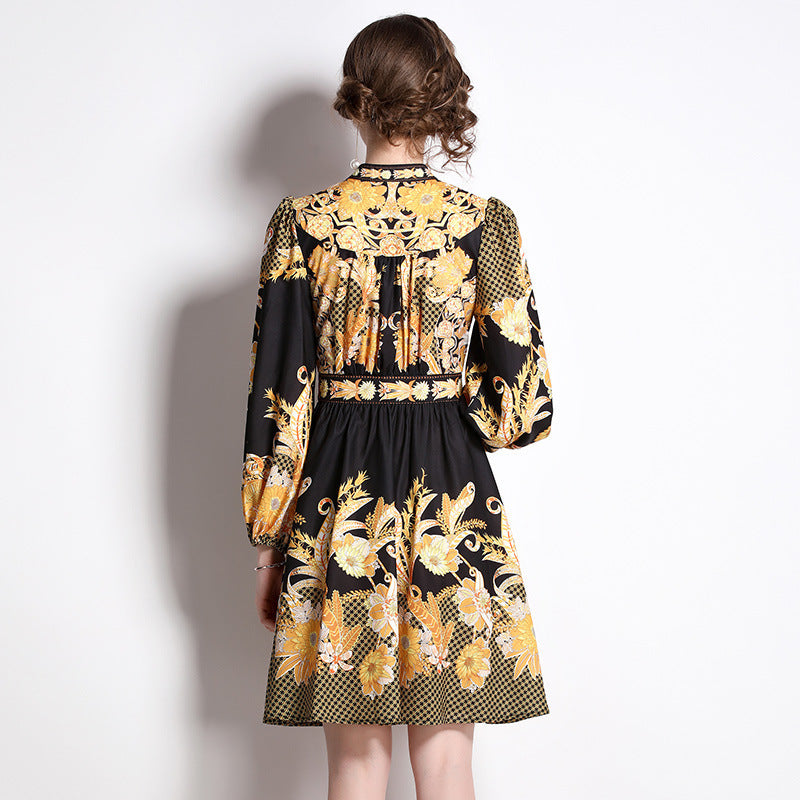 V-neck Flower Dress - Ztroc
