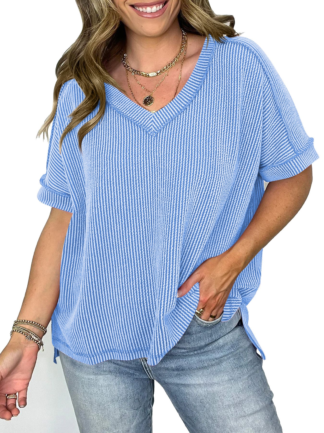 V-neck T-shirt - Ztroc