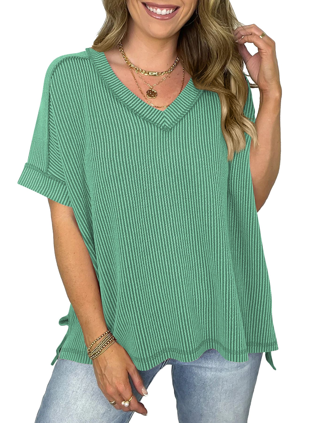 V-neck T-shirt - Ztroc