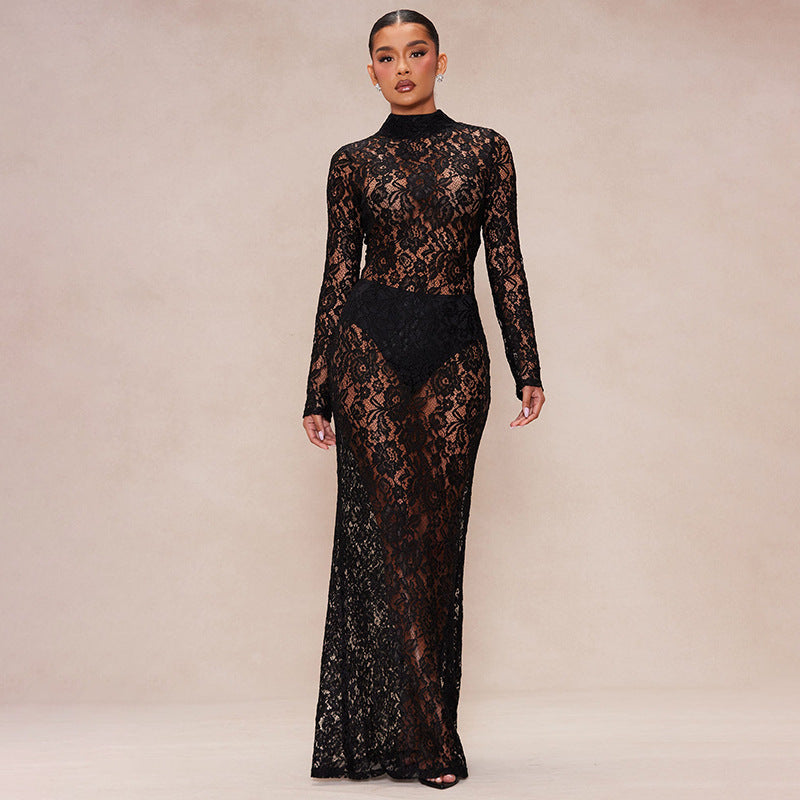 Mesh Lace Dress - Ztroc