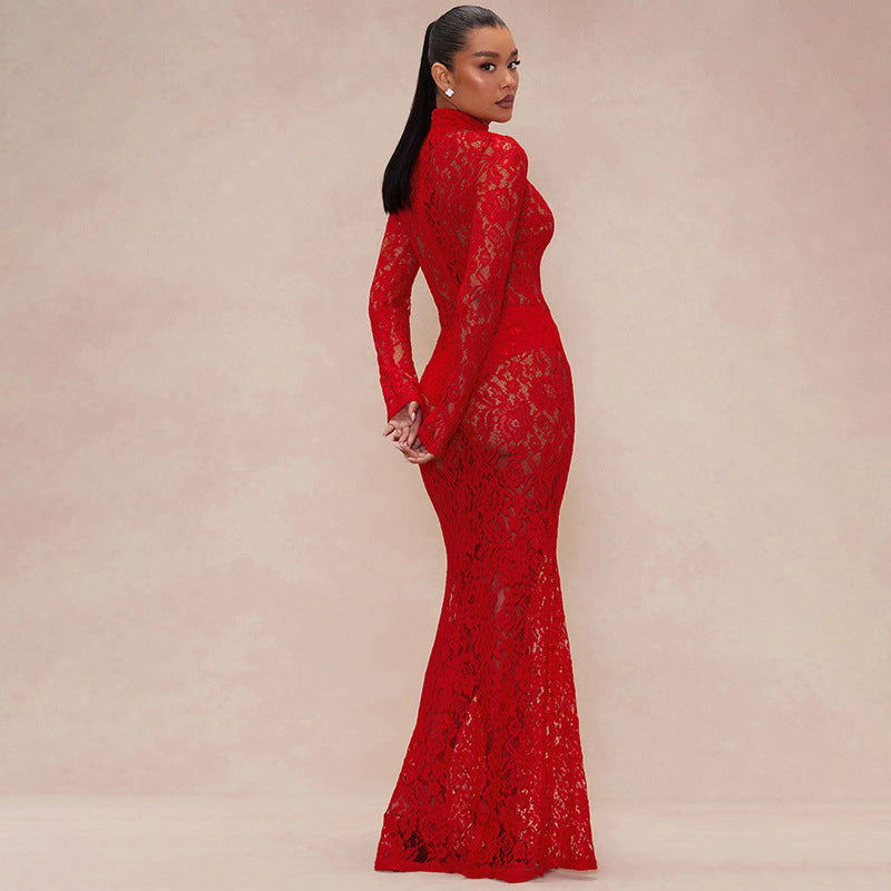 Mesh Lace Dress - Ztroc