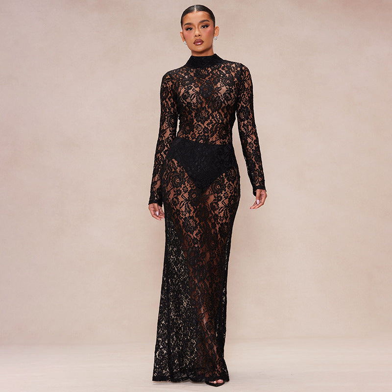 Mesh Lace Dress - Ztroc