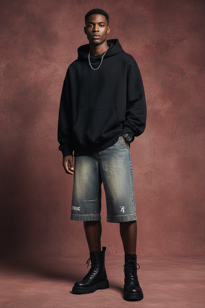 Ztroc Blue Denim Shorts