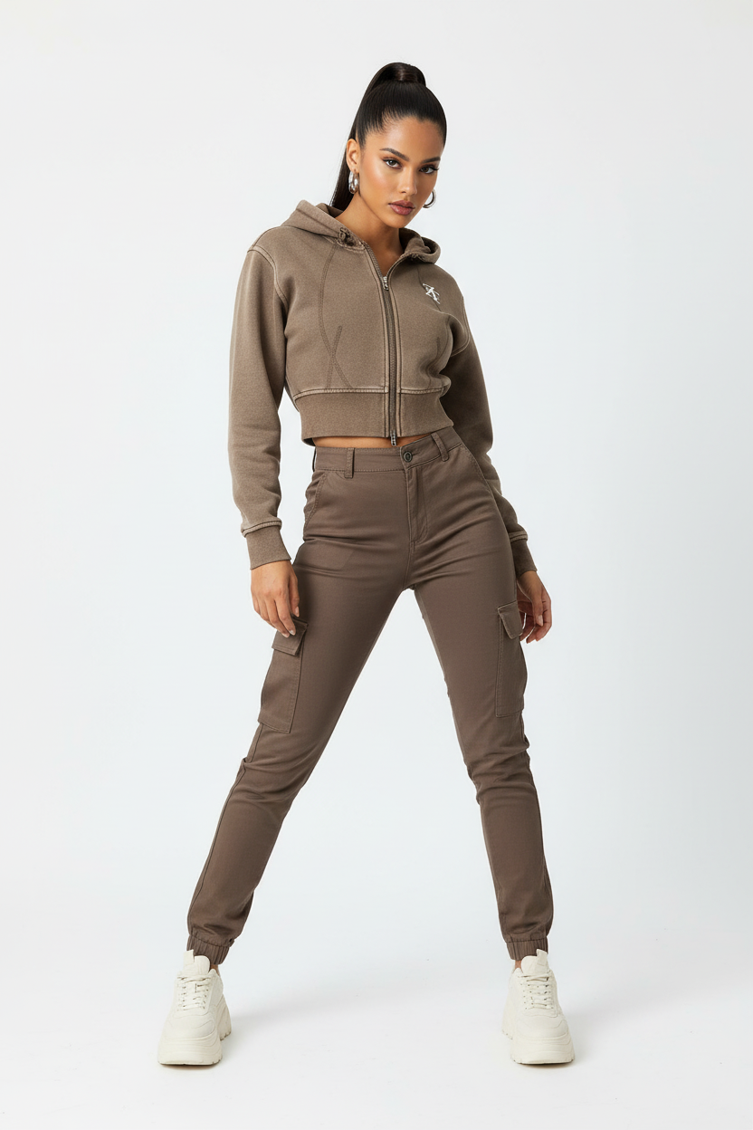 Ztroc Coffee Zip Hoodie