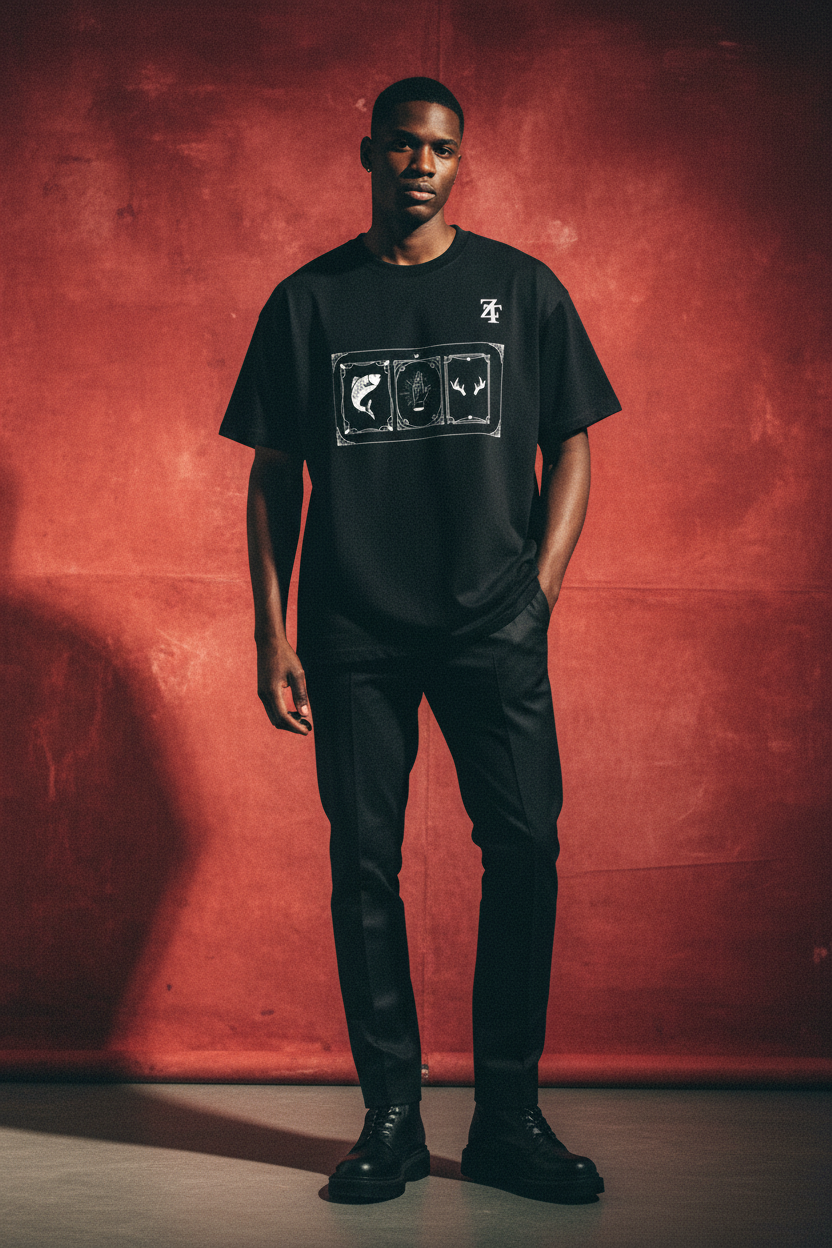 Ztroc Black Essential T-Shirt | Premium Cotton Men's Tee