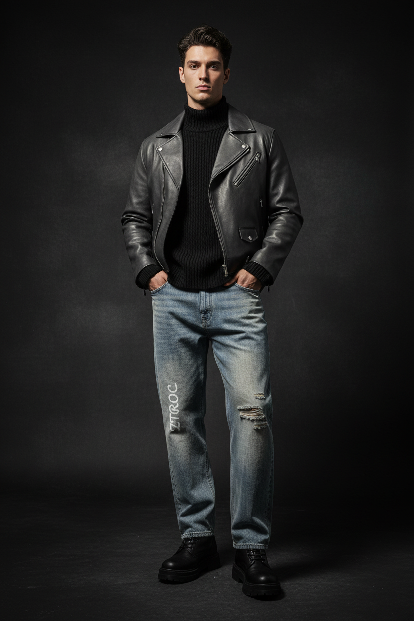 Ztroc Denim Jeans - Icons Collection Mottled Effect