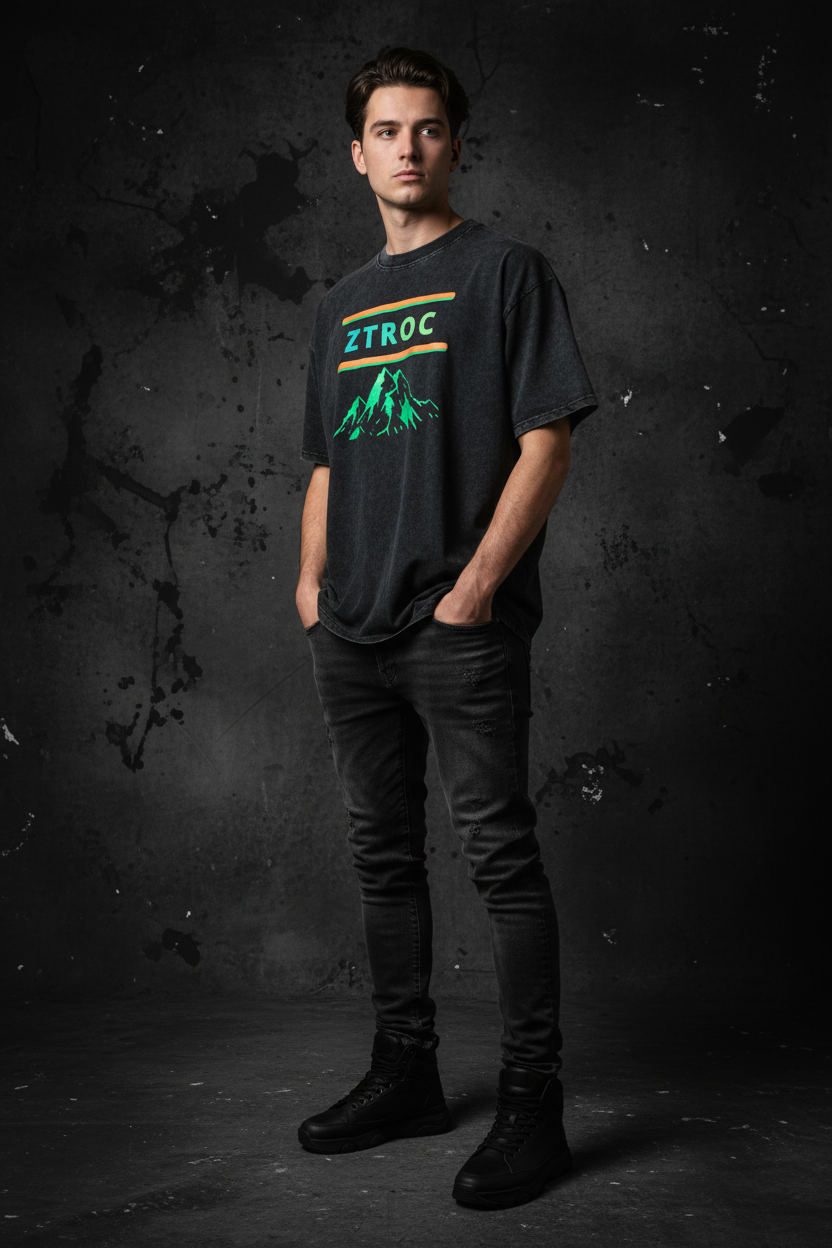 Ztroc Oversized Cotton T-Shirt - Relaxed Fit