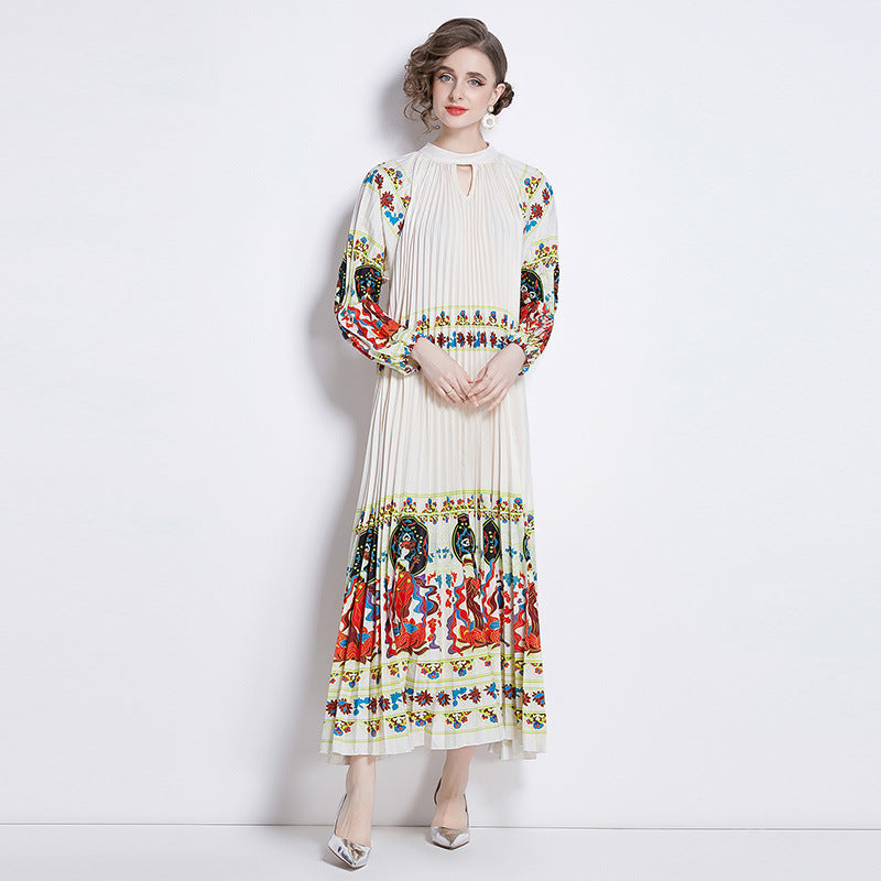 Pleated Tassel Belt Dress - Ztroc