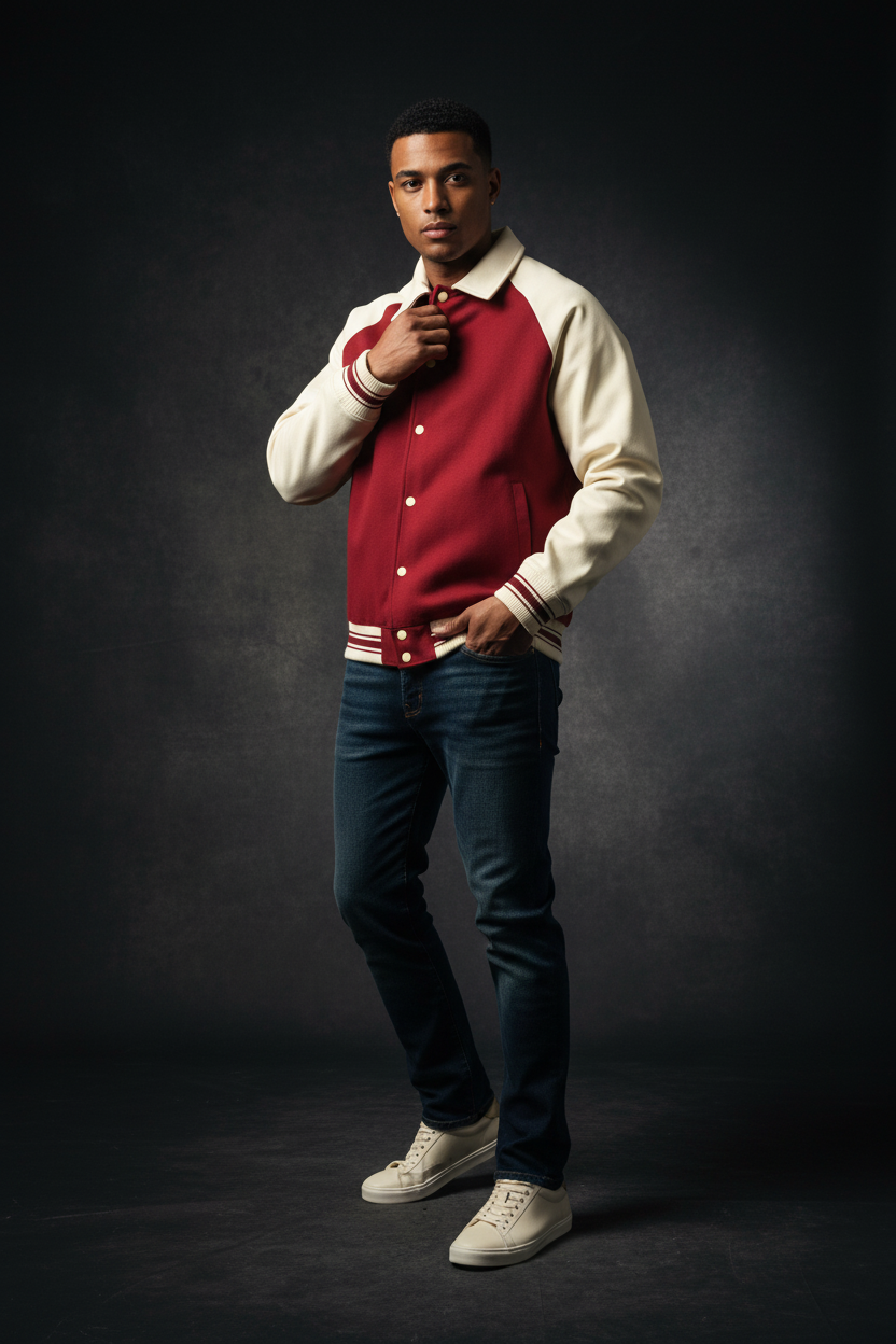 Ztroc Baseball Jacket - Contrast Raglan Sleeve