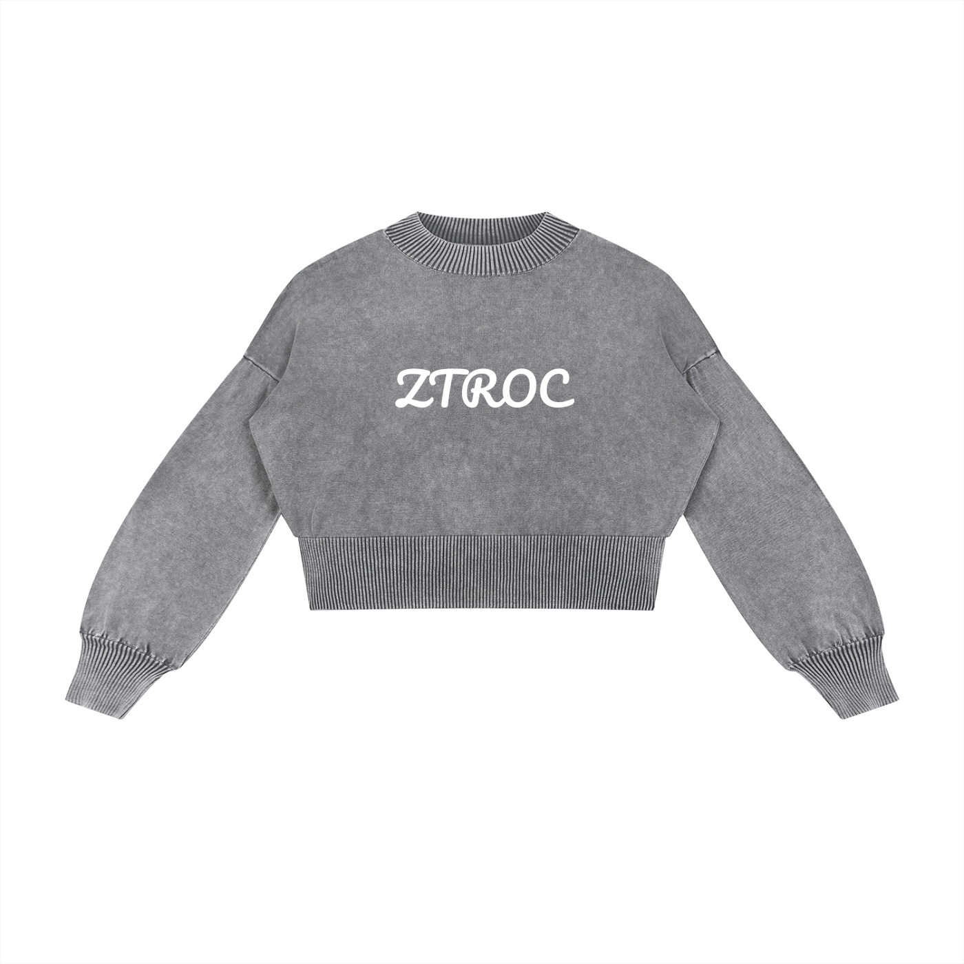 Ztroc Line Cropped Sweater - Ztroc