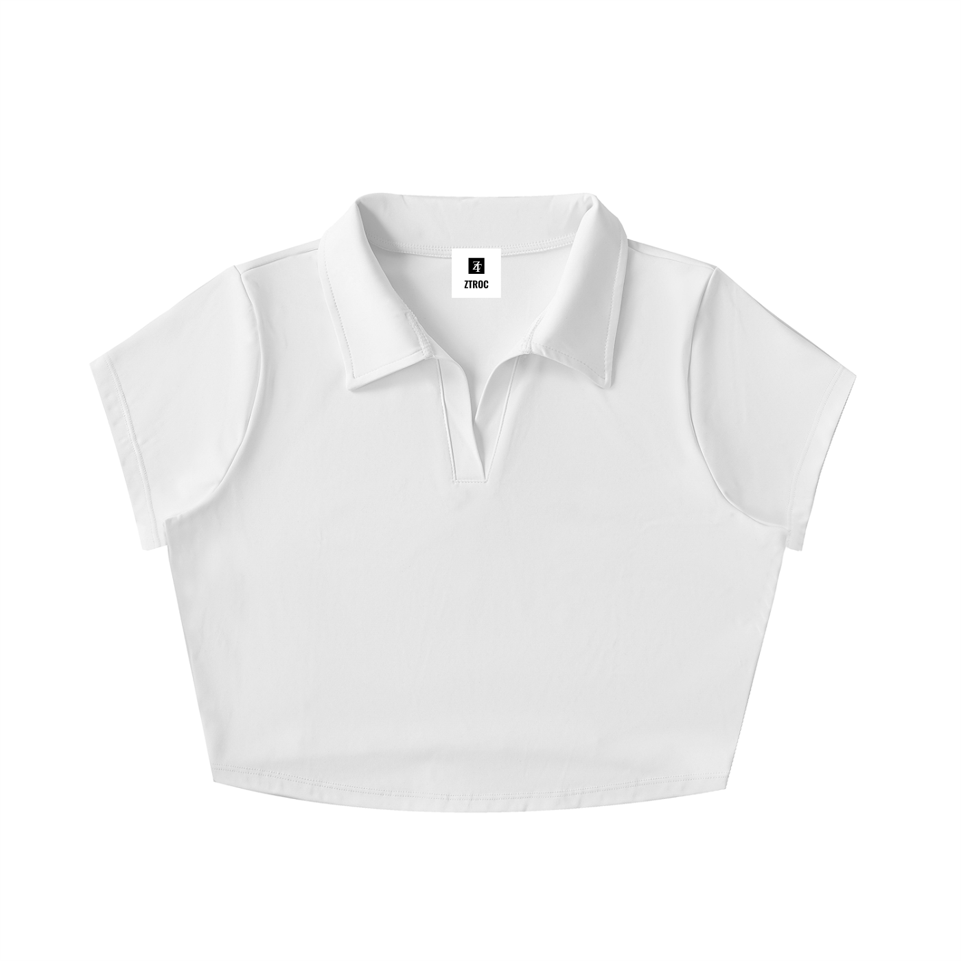 Ztroc V-Neck Lapel Crop Top - Ztroc