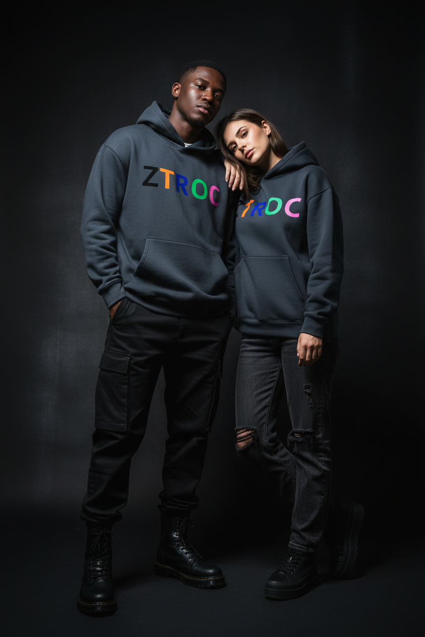 Ztroc Rainbow Hoodie - Oversized Brushed Fleece