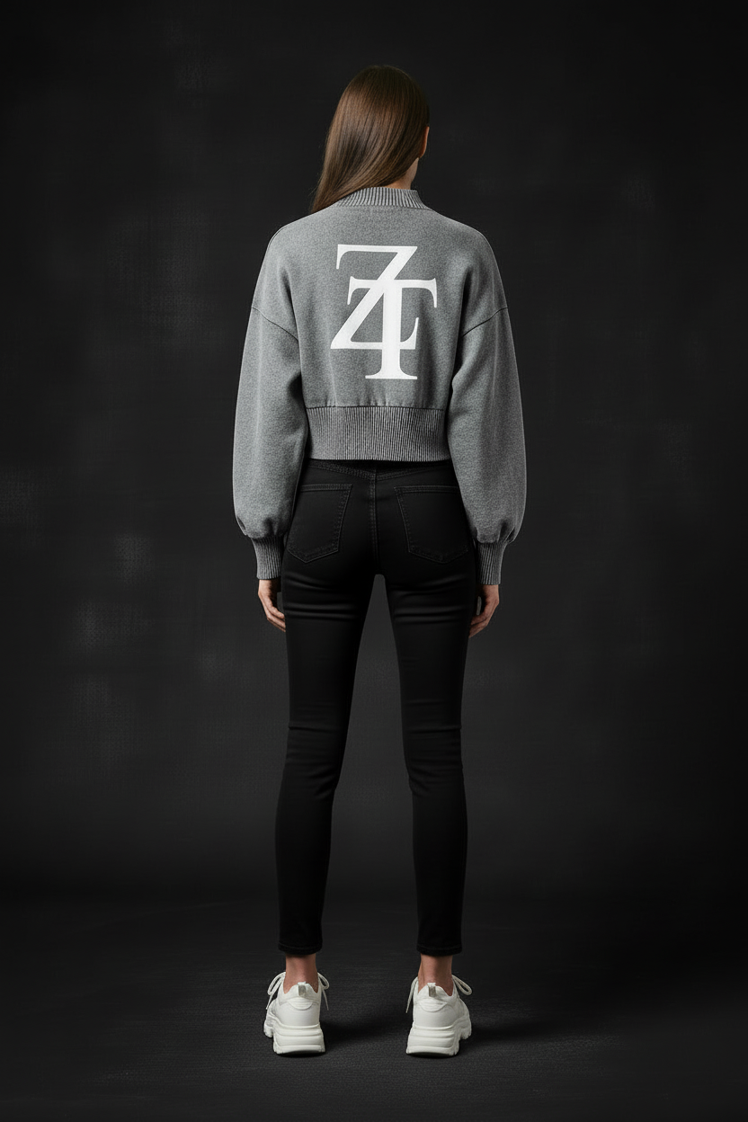 Ztroc Line Cropped Sweater - Ztroc
