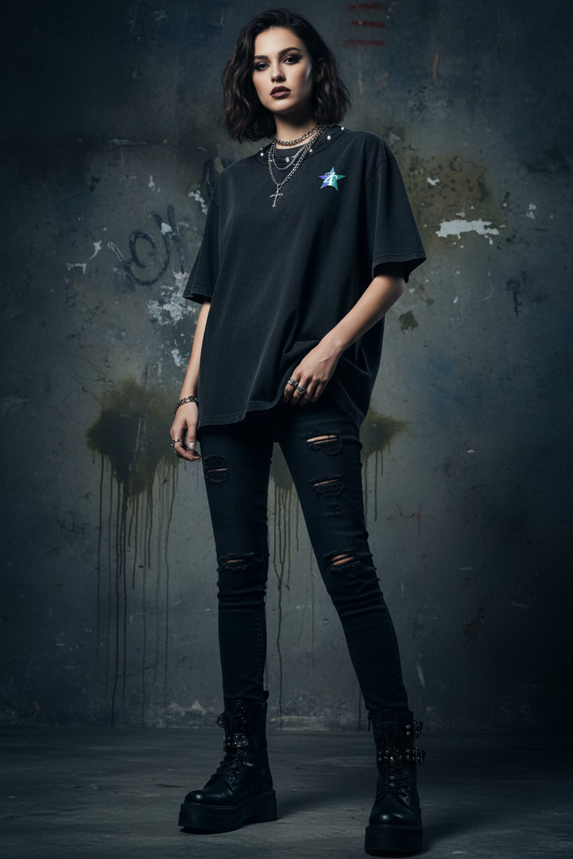 Ztroc Studded – Women's Cotton T-Shirt