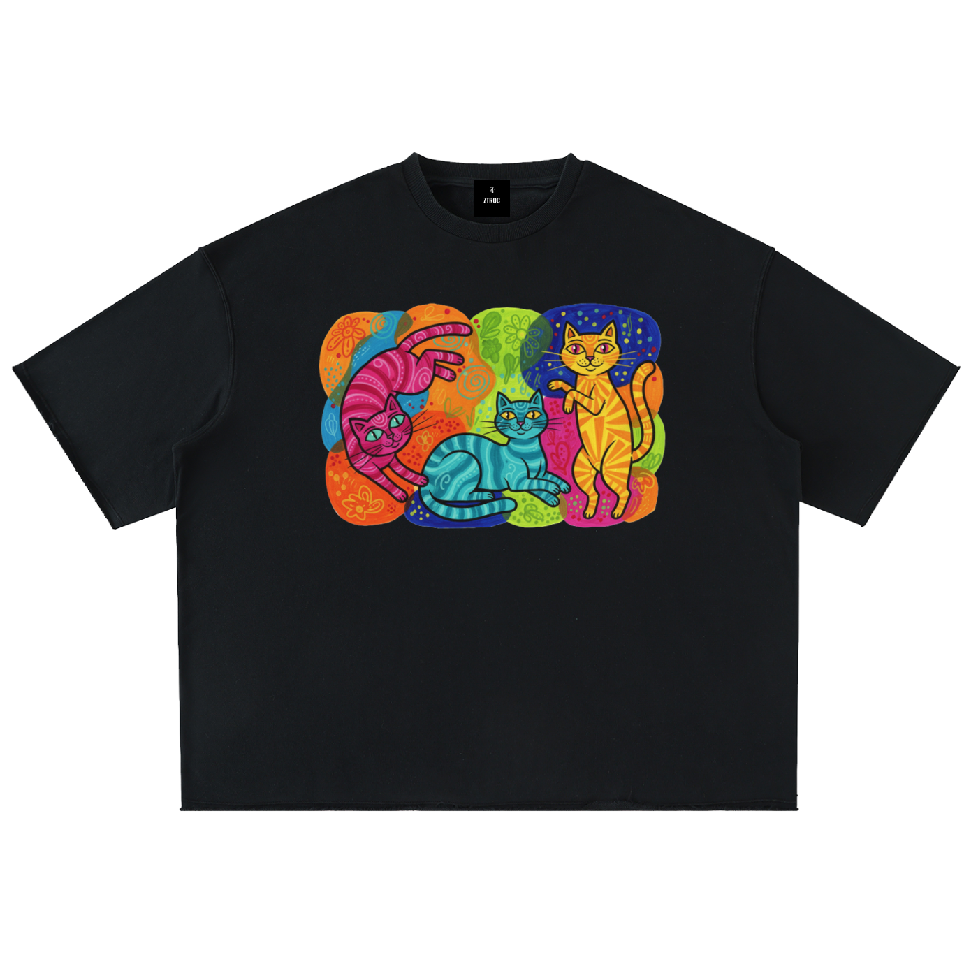 Washed Rolled Hem Half Sleeve T-Shirt - Ztroc