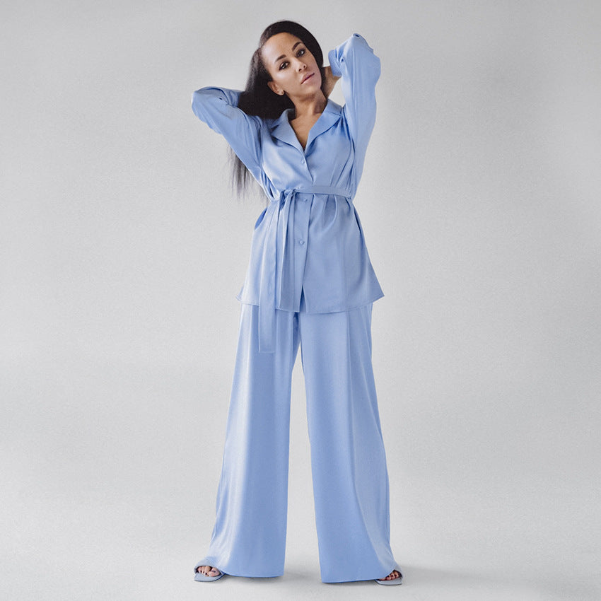 Loungewear Satin Satin Top Trousers - Ztroc